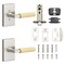 Sure-Loc Hardware Sure-Loc Hardware Levanto Privacy Rosette, Nickel, Knurled Grip in Satin Brass LV102 NI GRIP-KN SB - alternate 2